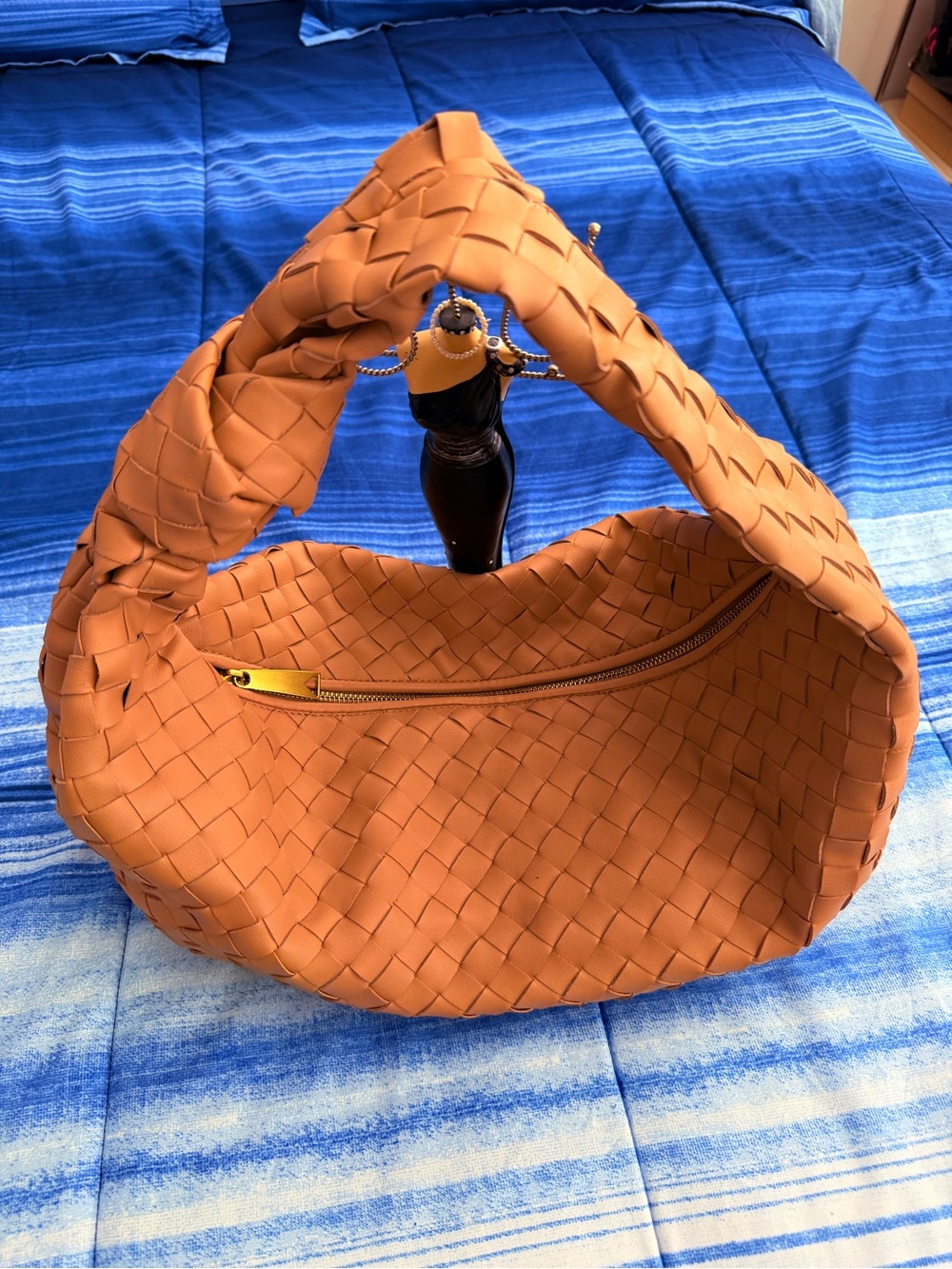 Bottega Veneta Woven Shoulder Bag in Tan